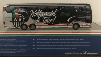 202600302 Setra S531 DT Teambus vom WAC (Wolfsberger AC) in Kärnten. 1:87